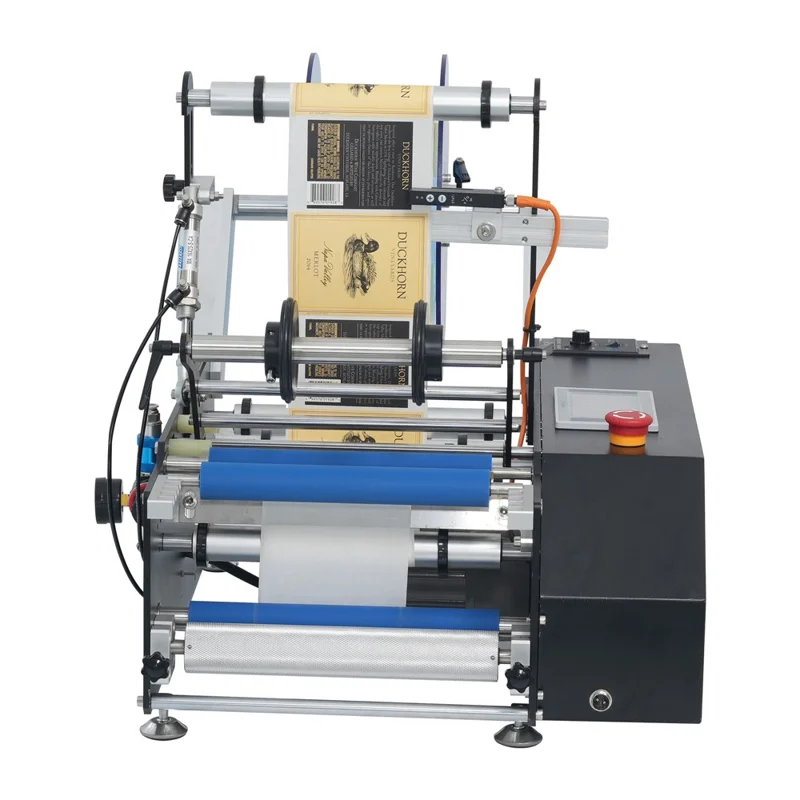 Máquina de rotulagem semi-automática HL-T-200 para produtos cilíndricos - Plugue da UE