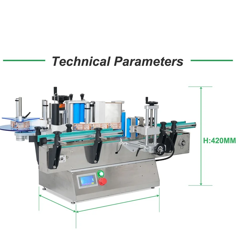Máquina Automática de Etiquetagem para Garrafas Redondas HL-T-209 para Farmacêuticos, Alimentos, Bebidas e Cosméticos - Plugue EU