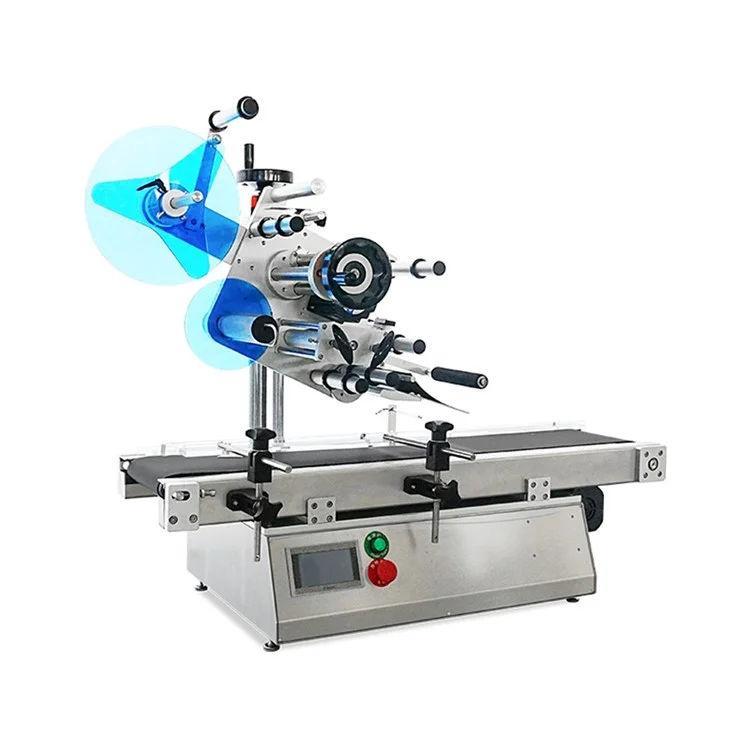HL-T-106 Desktop Automatic Flat Surface Labeling Machine for Bottle Caps Boxes Plastic Sheets - EU Plug