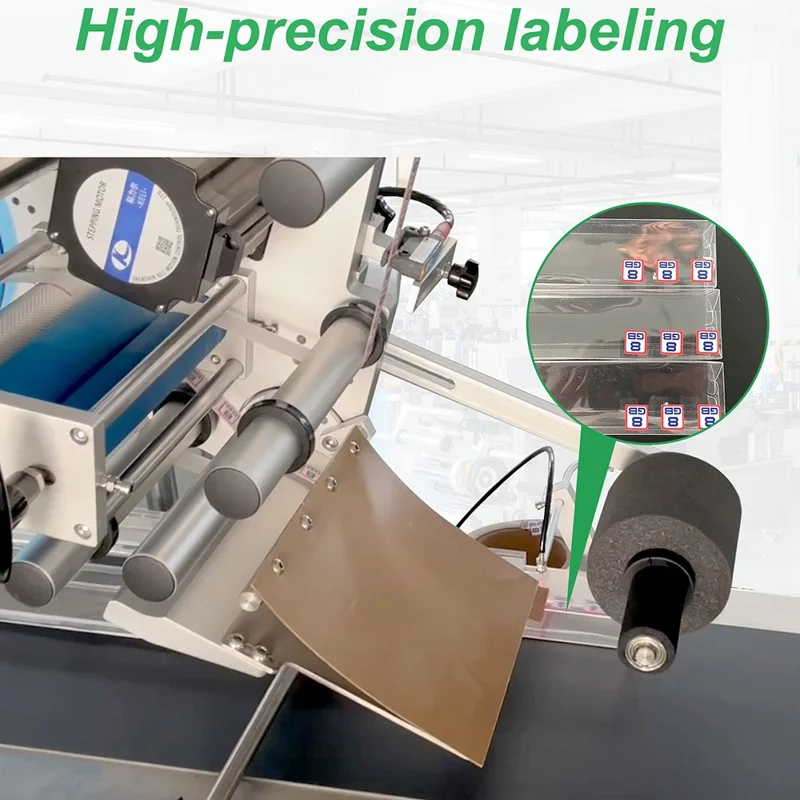 HL-T-106 Desktop Automatic Flat Surface Labeling Machine for Bottle Caps Boxes Plastic Sheets - EU Plug