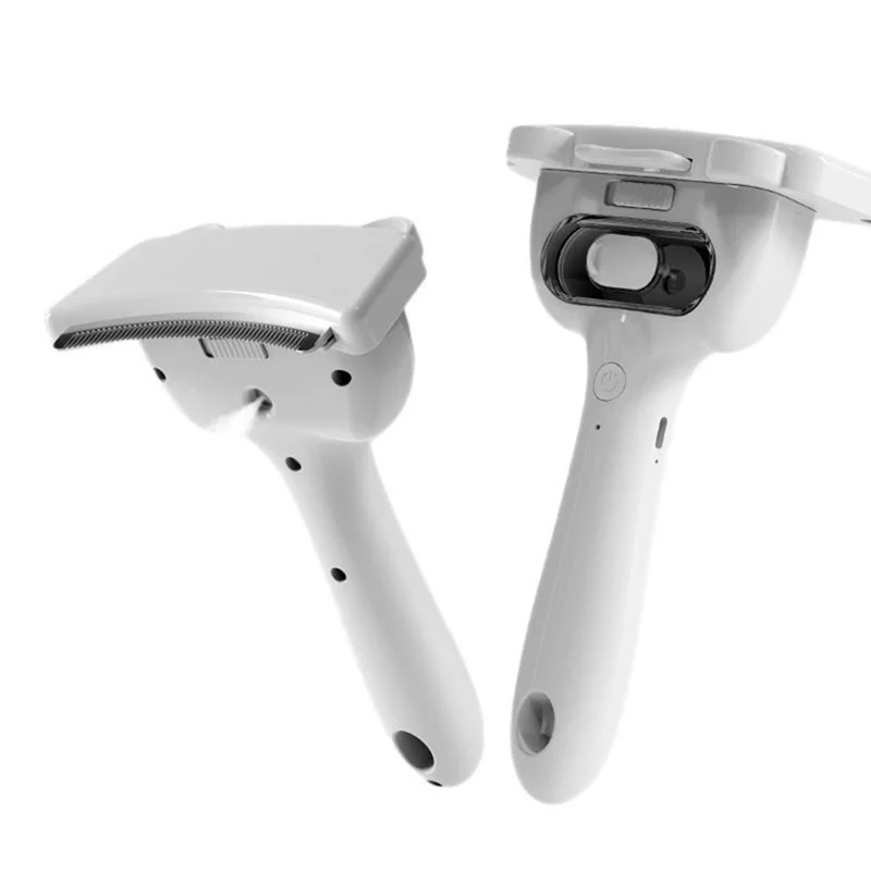 PH-C003 Pet Spray Grooming Comb 2 Modes 500mAh USB-C Deshedding Brush for Dogs and Cats - White