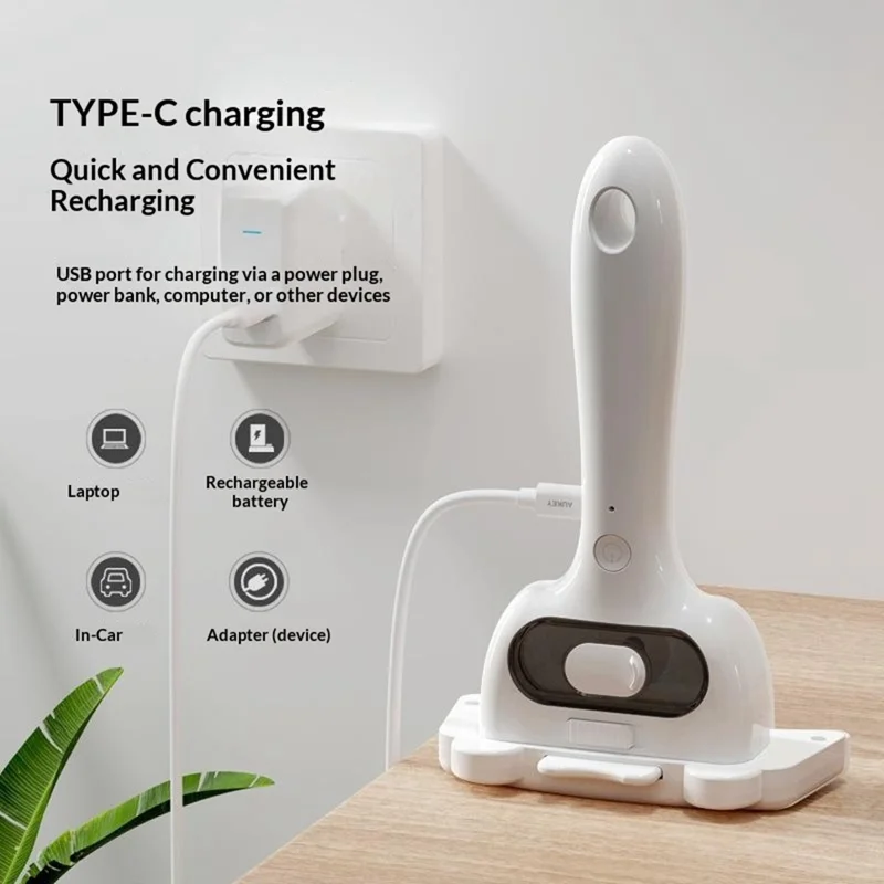 PH-C003 Pet Spray Grooming Comb 2 Modes 500mAh USB-C Deshedding Brush for Dogs and Cats - White