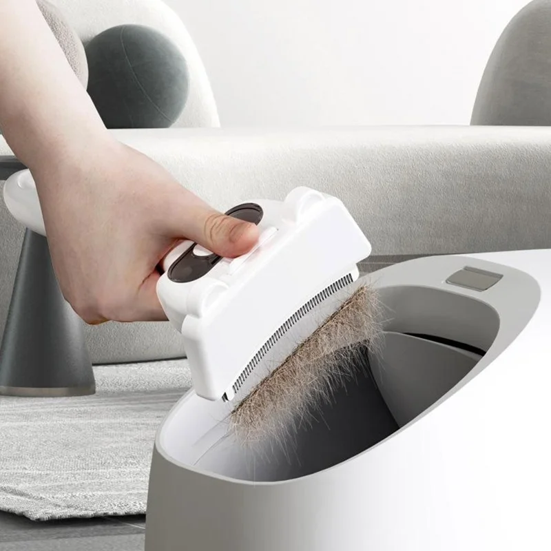 PH-C003 Pet Spray Grooming Comb 2 Modes 500mAh USB-C Deshedding Brush for Dogs and Cats - White