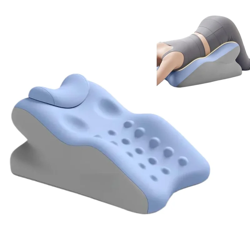 Multi-Functional Couples Conception Support Pillow Memory Foam Ergonomics Pillow with Small Cushion - Blue / Grey