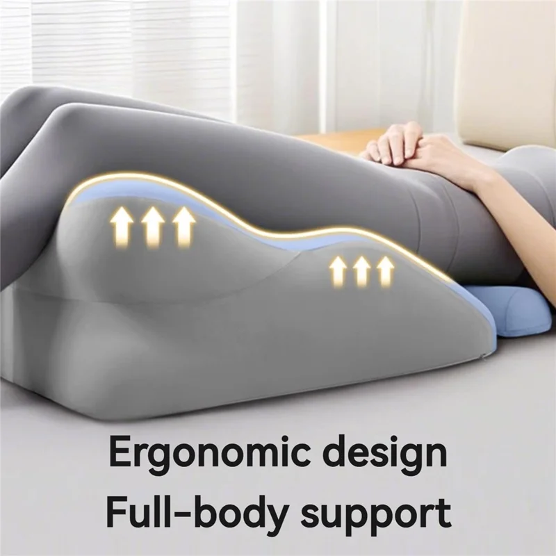 Multi-Functional Couples Conception Support Pillow Memory Foam Ergonomics Pillow with Small Cushion - Blue / Grey