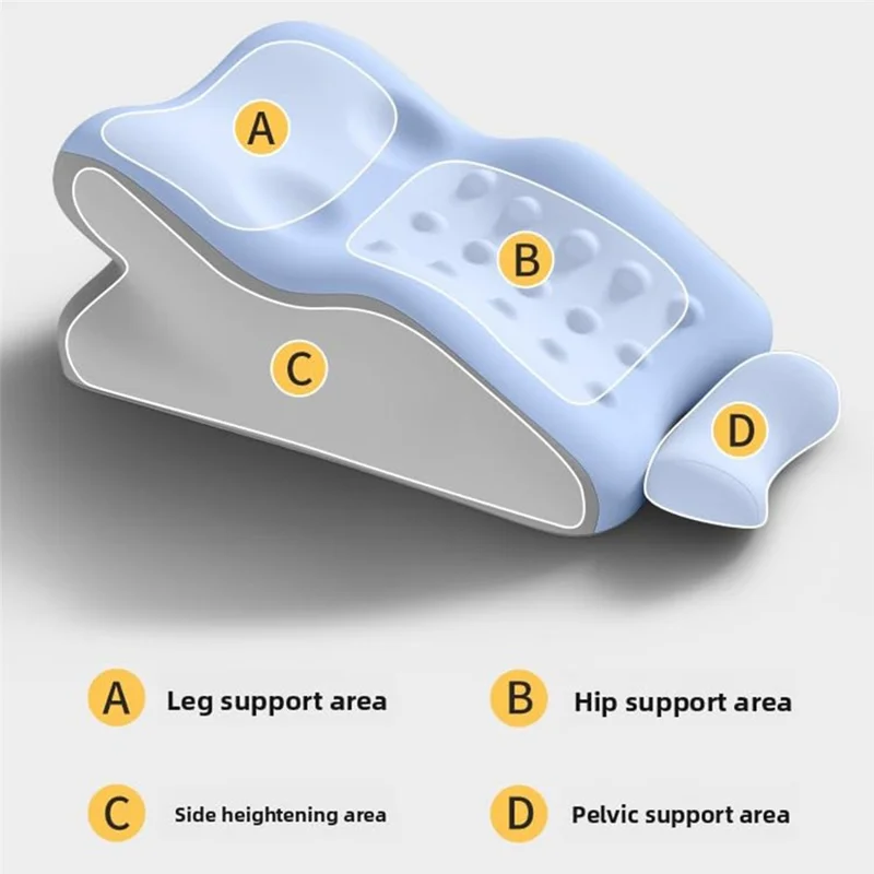 Multi-Functional Couples Conception Support Pillow Memory Foam Ergonomics Pillow with Small Cushion - Blue / Grey