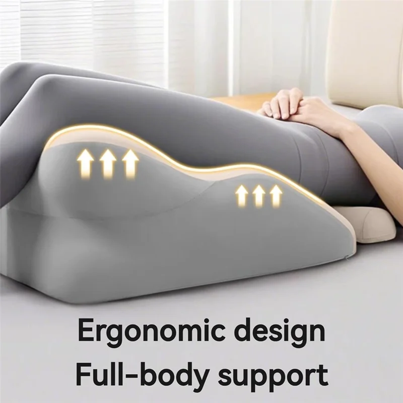 Multi-Functional Couples Conception Support Pillow Memory Foam Prone Position Pillow without Small Cushion - Blue / Grey