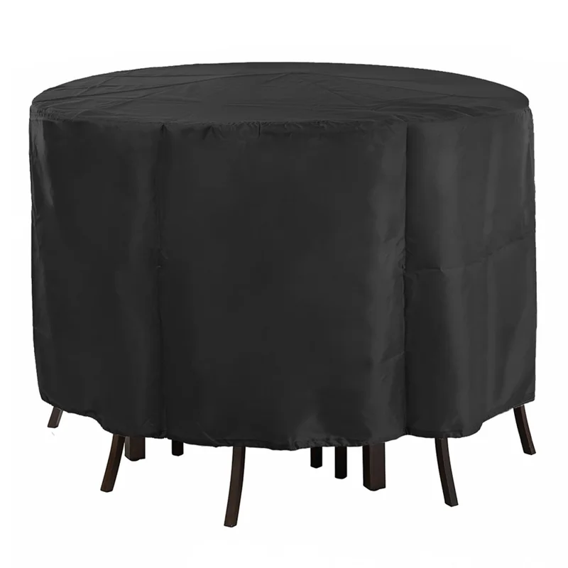 Patio Round Table Chair Waterproof Dustproof Cover Outdoor Garden Furniture Cover 185x110cm