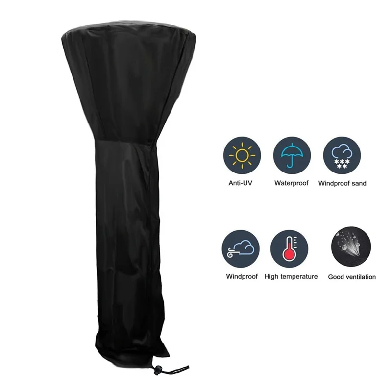 Air Heater Anti-UV Waterproof Dust Cover Outdoor Garden Heater Protection Cover, 226x85x48CM