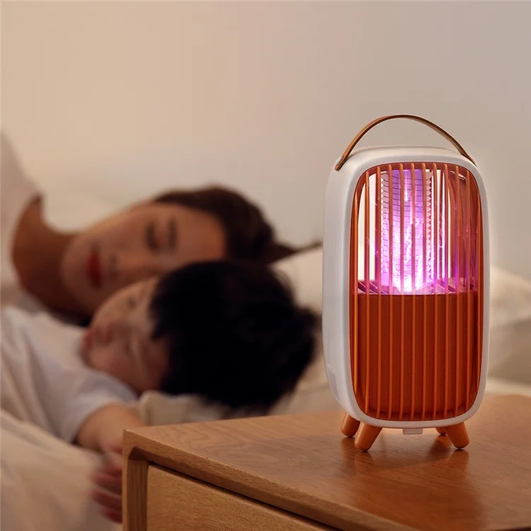 WT-M2 UV Light Mosquito Trap Lamp Retro Bedside Bedroom Photocatalyst Electric Shock Mosquito Killer - Gris