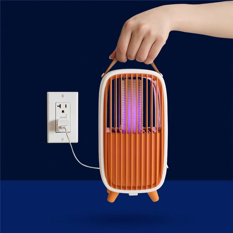 WT-M2 UV Light Mosquito Trap Lamp Retro Bedside Bedroom Photocatalyst Electric Shock Mosquito Killer - Gris