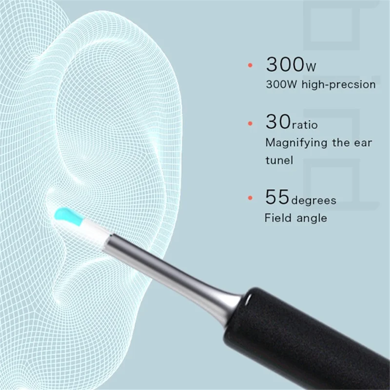 BEBIRD C3 Smart Visual Ear Cleaner WiFi Earwax Remover Cleaning Spoon Earpick - Black