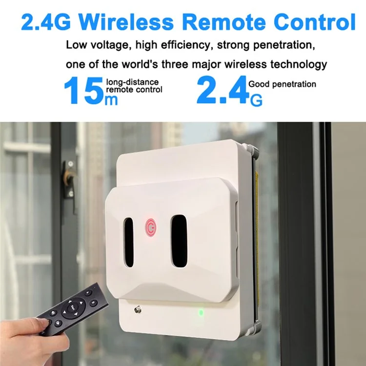 BO-694 Window Cleaner Robot Window Vacuum Cleaner with Spray Bottle Remote Control Glass Cleaning Robotic Tool - EU Plug