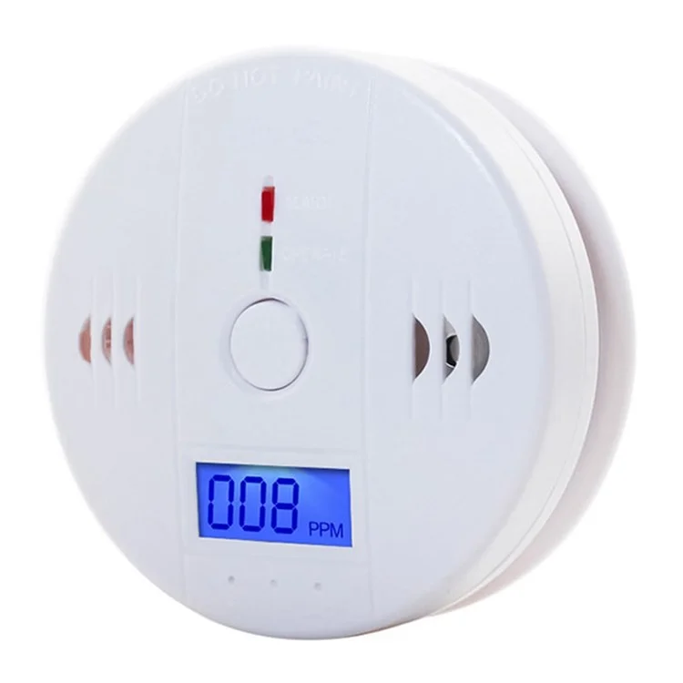 CO999 Kohlenmonoxid-Alarm-Detektor mit austauschbaren Batterien - Batteriebetriebener CO-Alarm-Detektor mit LCD-Display für Zuhause, Schule und Büro (Batterien nicht enthalten)