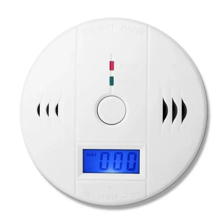 CO999 Kohlenmonoxid-Alarm-Detektor mit austauschbaren Batterien - Batteriebetriebener CO-Alarm-Detektor mit LCD-Display für Zuhause, Schule und Büro (Batterien nicht enthalten)