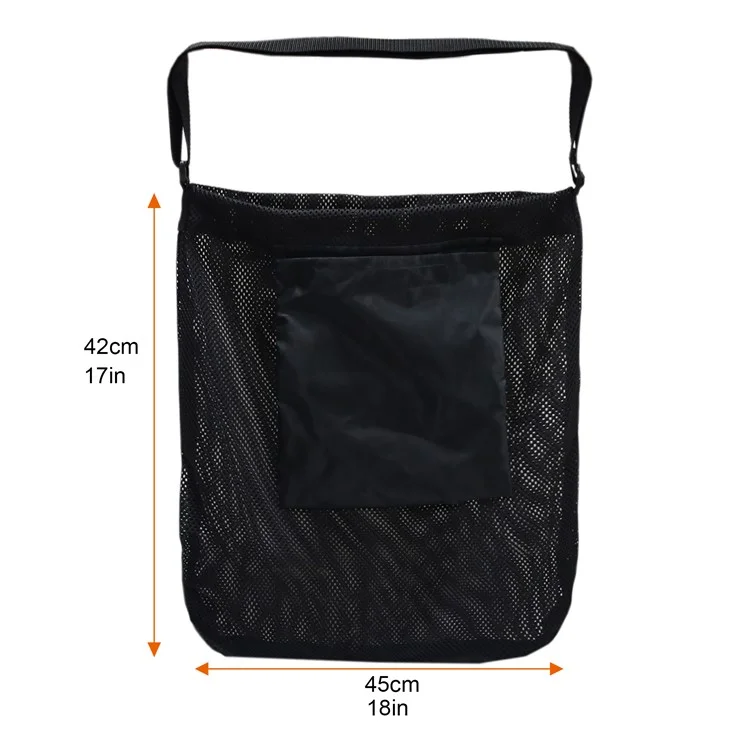 844801 Bolsa de Almacenamiento de Malla Transpirable de Lona Oxford para Recogida de Setas, 45x42cm - Negro