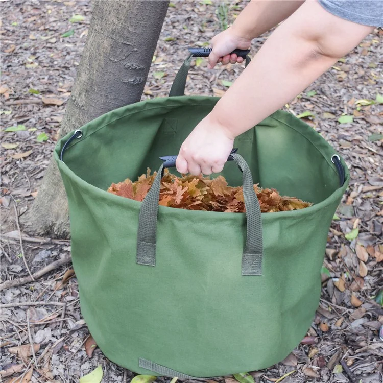 823102 Gartenabfallbehälter Laubsammelstaubbeutel Wasserdichter Lagerungssack aus Leinen