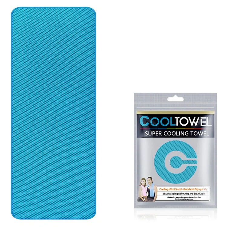 BLJ-001 30x100cm Cold Feeling Sweat Absorbing Towel Quick-Drying Sport Exercise Towel - Blue