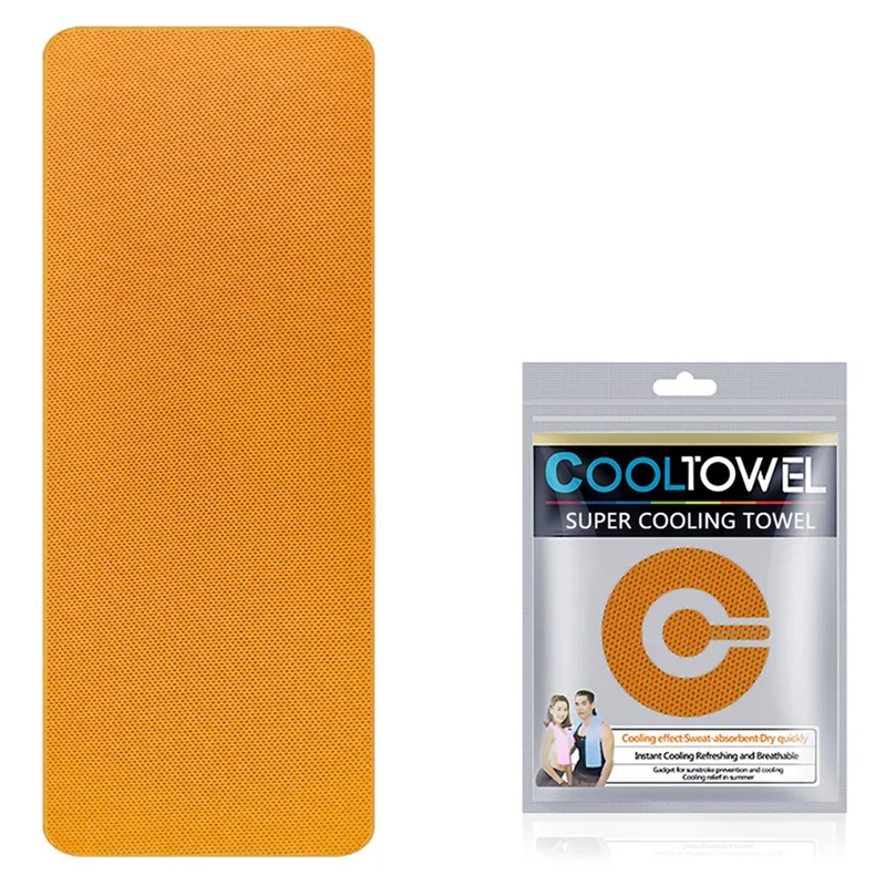 BLJ-001 30x100cm Cold Feeling Sweat Absorbing Towel Quick-drying Sport Exercise Towel - Light Brown