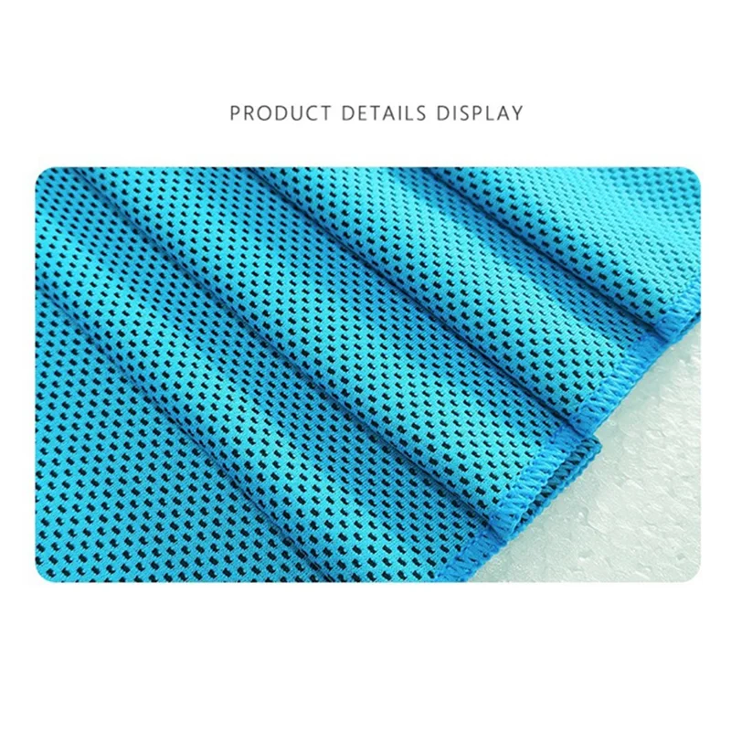 BLJ-001 30x100cm Cold Feeling Sweat Absorbing Towel Quick-drying Sport Exercise Towel - Red