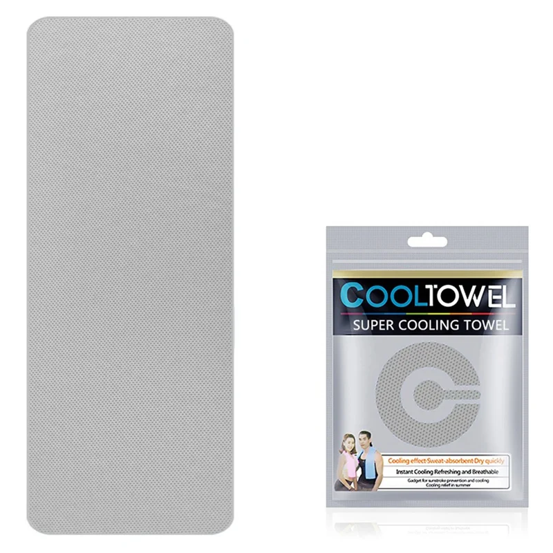 BLJ-001 30x100cm Cold Feeling Sweat Absorbing Towel Quick-drying Sport Exercise Towel - Grey
