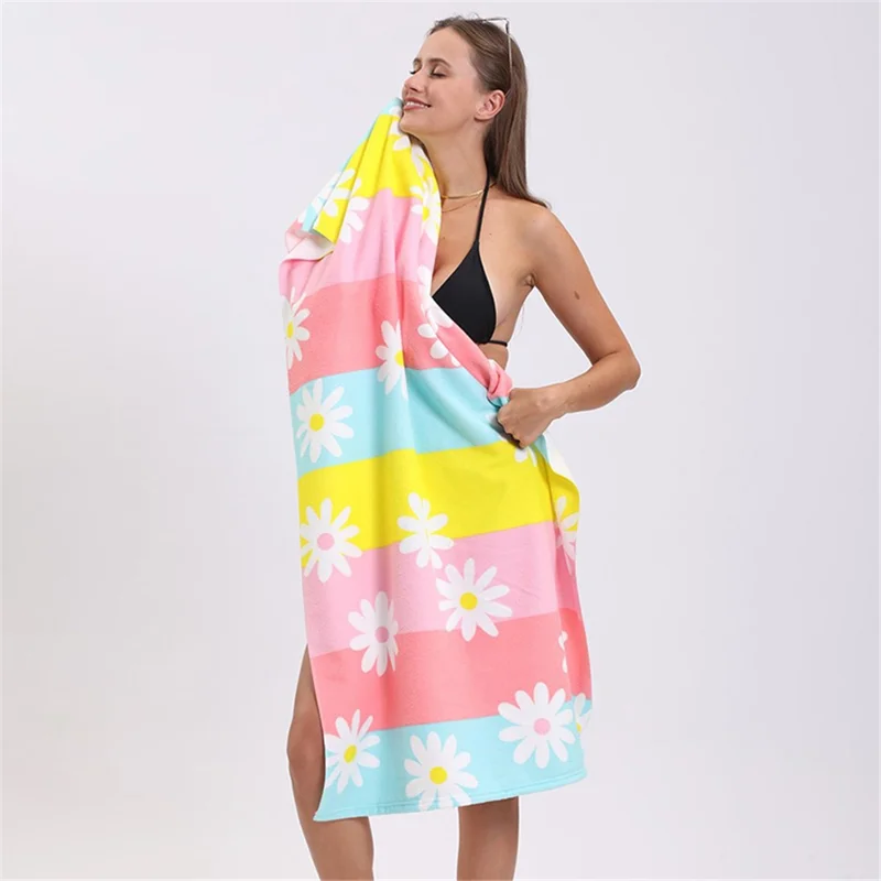 STJ-002 70x140cm Microfiber Oversized Beach Towel Travel Swim Bathing Towel Body Covering Wrap - Style A