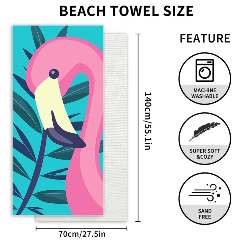 STJ-002 70x140cm Microfiber Oversized Beach Towel Travel Swim Bathing Towel Body Covering Wrap - Style A