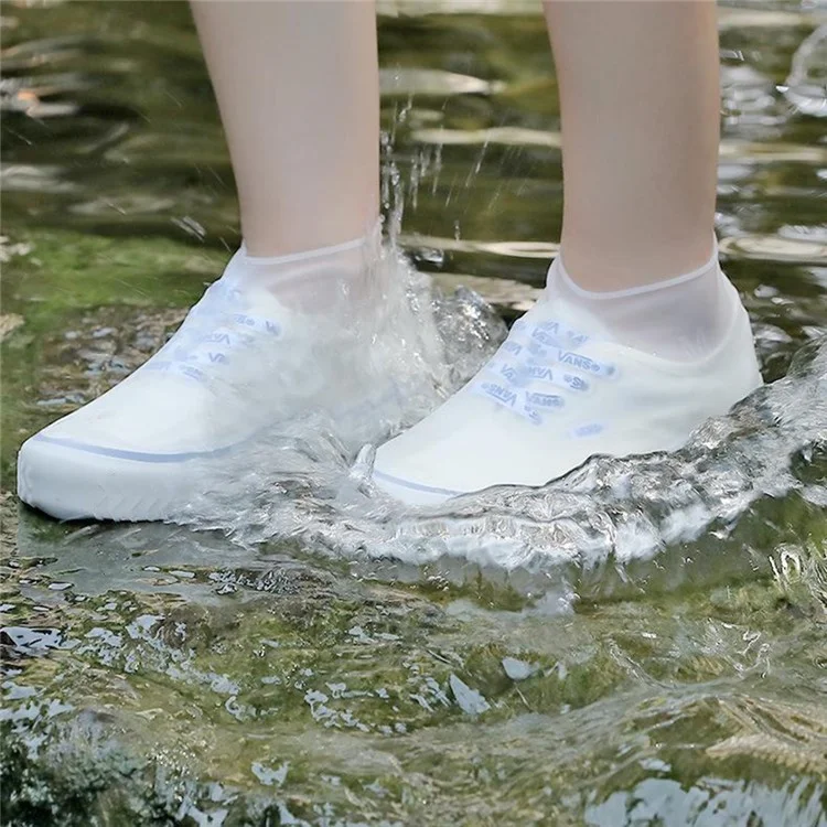 1 Paio di copriscarpe antipioggia impermeabili in silicone riutilizzabili, taglia L
