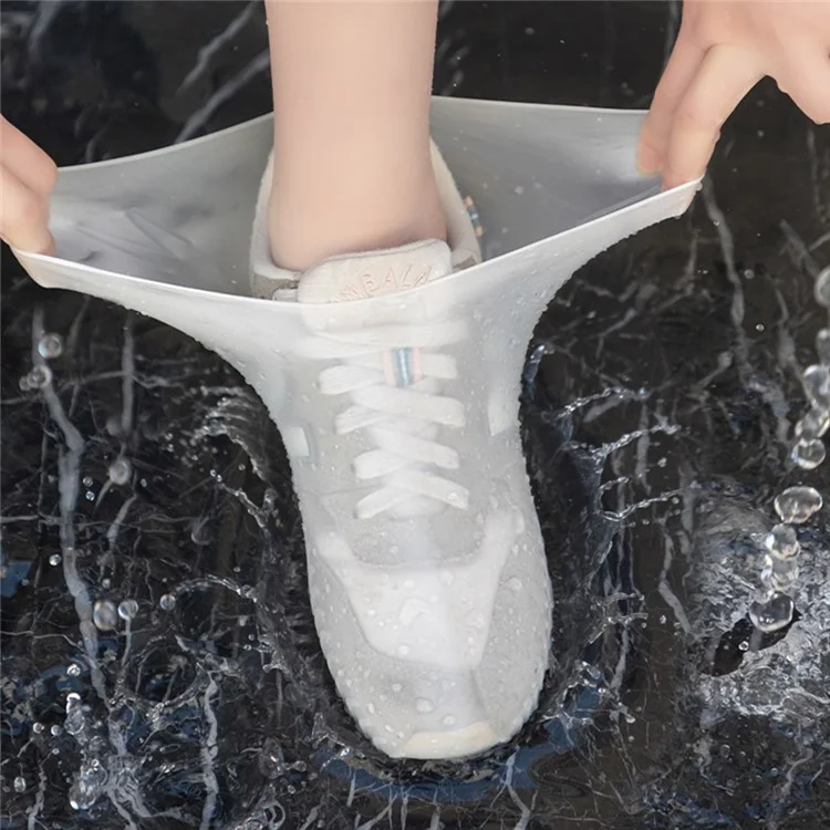 1 Paio di copriscarpe antipioggia impermeabili in silicone riutilizzabili, taglia L