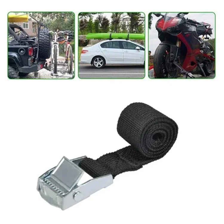 Sangle d'arrimage de bagages en PP de 25 mm avec boucle en alliage de zinc, longueur : 4 m