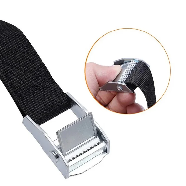 Sangle d'arrimage de bagages en PP de 25 mm avec boucle en alliage de zinc, longueur : 4 m