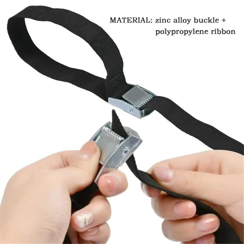 25mm Cargo Lashing PP Webbing Luggage Strap with Zinc Alloy Buckle, Length: 1m