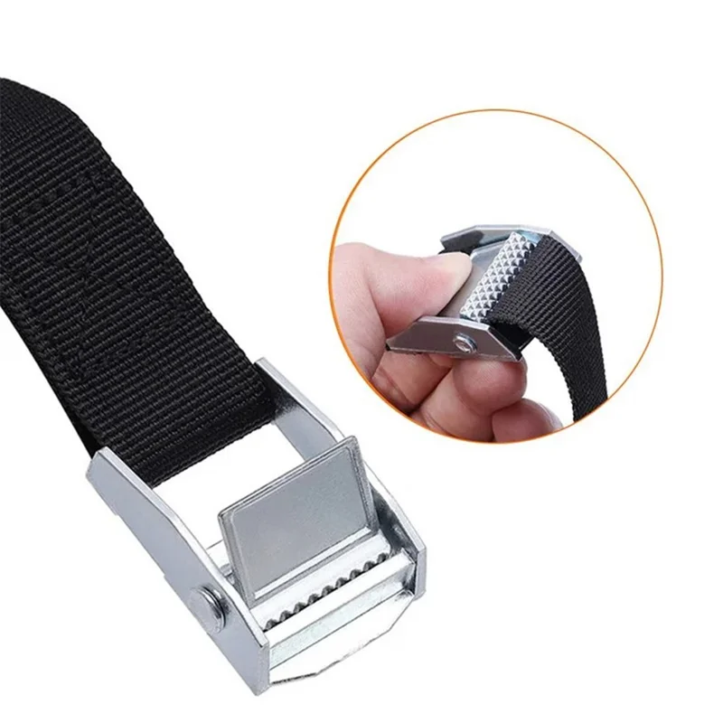 25mm Cargo Lashing PP Webbing Luggage Strap with Zinc Alloy Buckle, Length: 1m