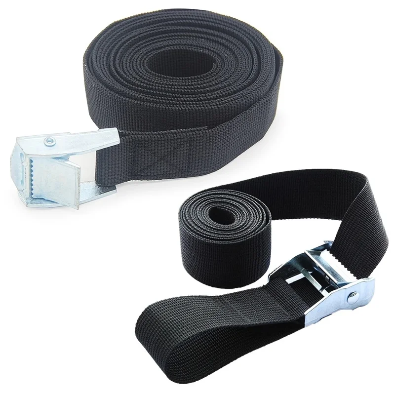 25mm Cargo Lashing PP Webbing Luggage Strap with Zinc Alloy Buckle, Length: 1m