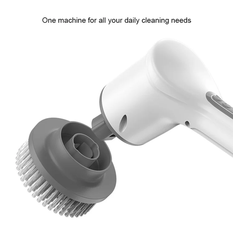 LF-A10(A) Electric Spin Scrubber Waterproof Wireless Retractable Home Cleaning Brush with 8 Replaceable Brush Heads