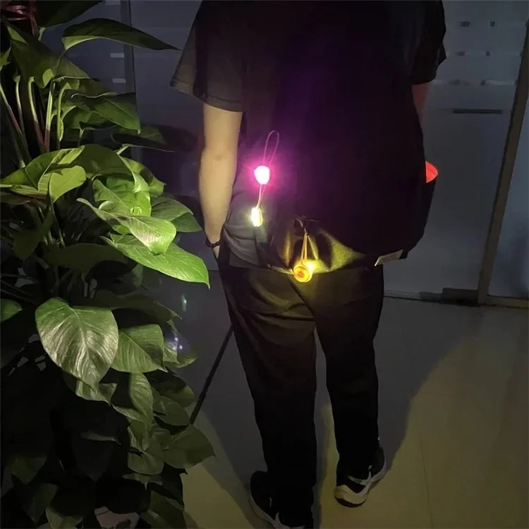 Backpack Hanging Mini Silicone LED Light Reflector Pendant for Night Walking - Blue