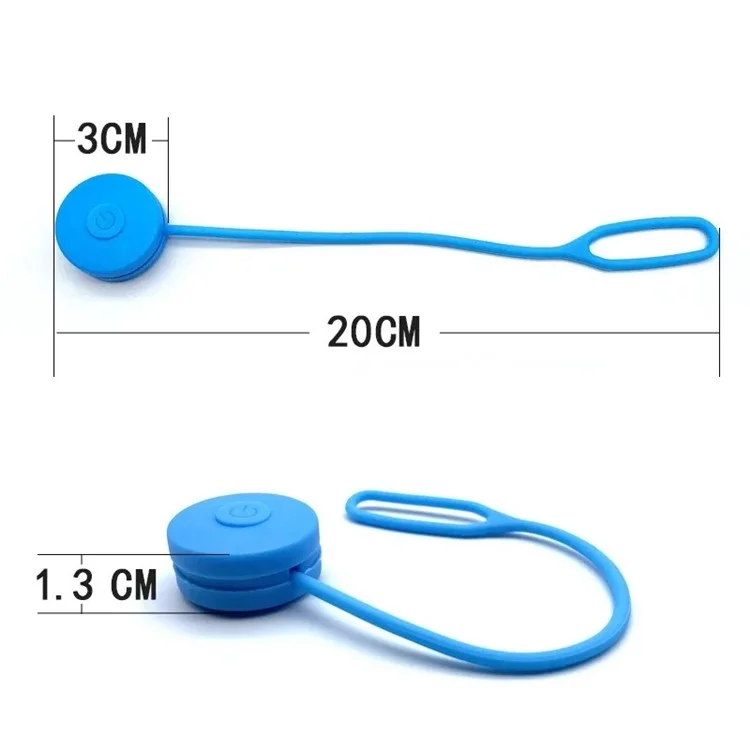 Backpack Hanging Mini Silicone LED Light Reflector Pendant for Night Walking - Blue
