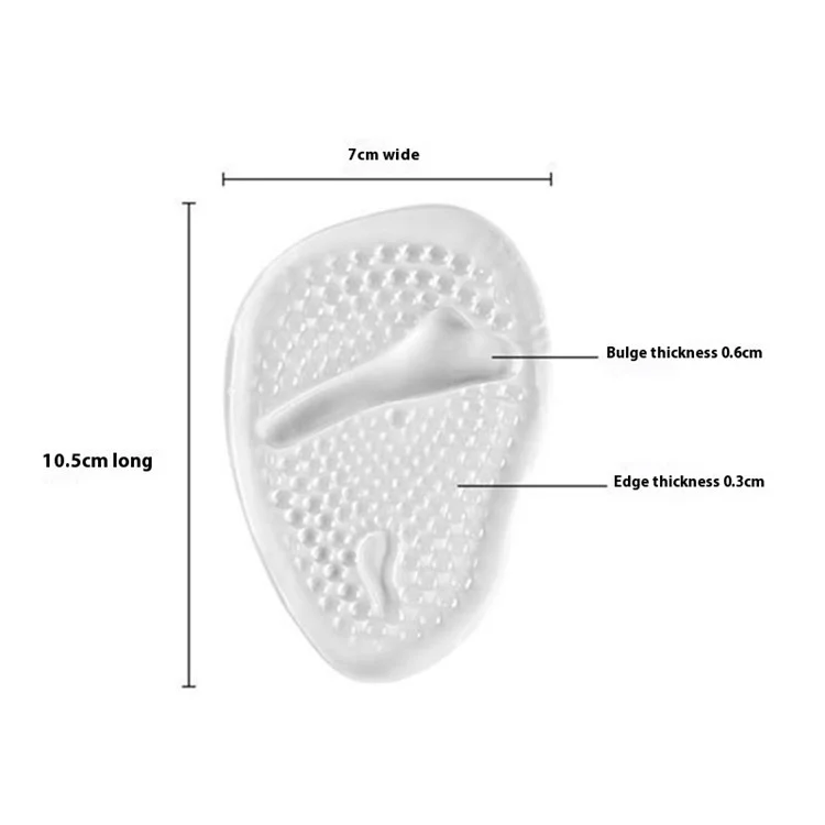 Tacchi alti traspiranti Cuscinetti per l'avampiede Antiscivolo Sollievo dal dolore Semisole Inserti - Beige