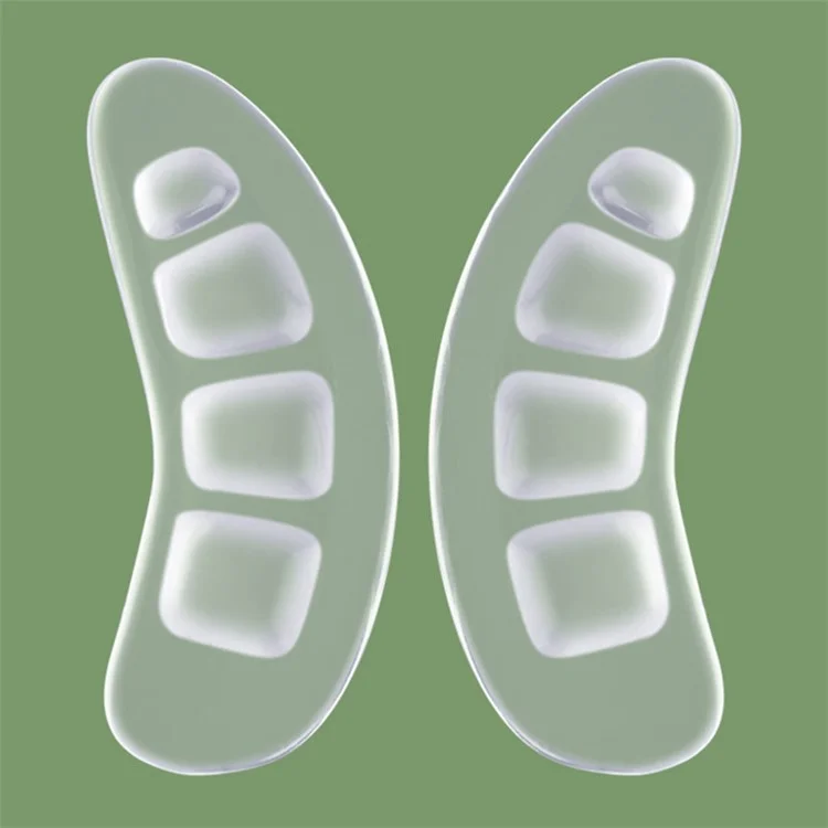 Self-Adhesive Heel Cushion Sweat Absorbing Anti-Slip Heel Pads for Loose Shoes - Transparent