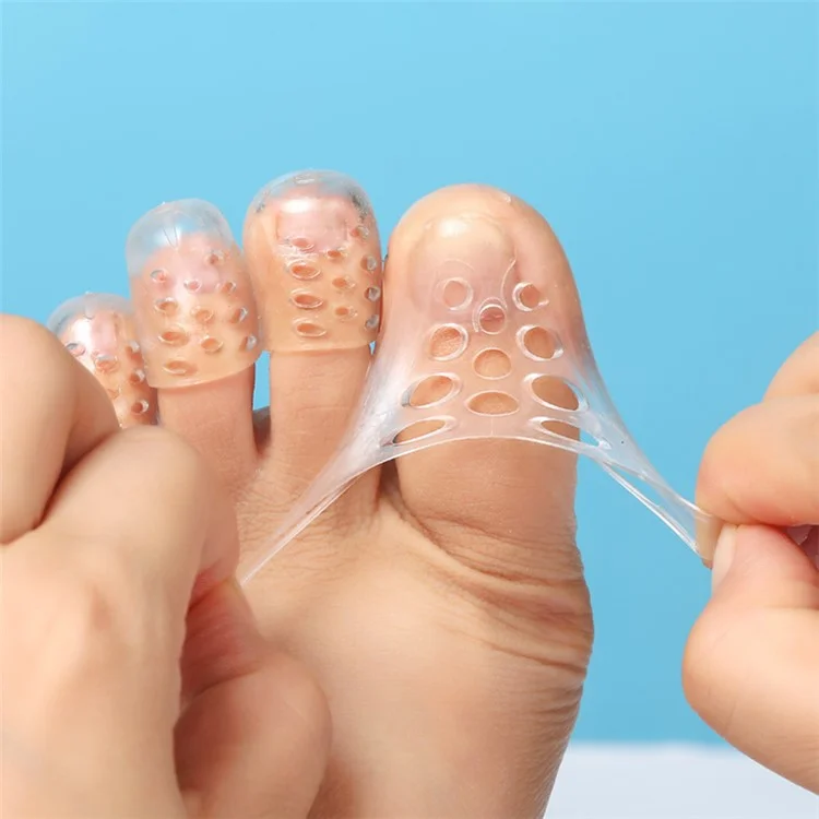 10Pcs Pain Relief Silicone Toe Protectors Breathable Toe Covers for Ingrown Toenails / Corns / Blisters