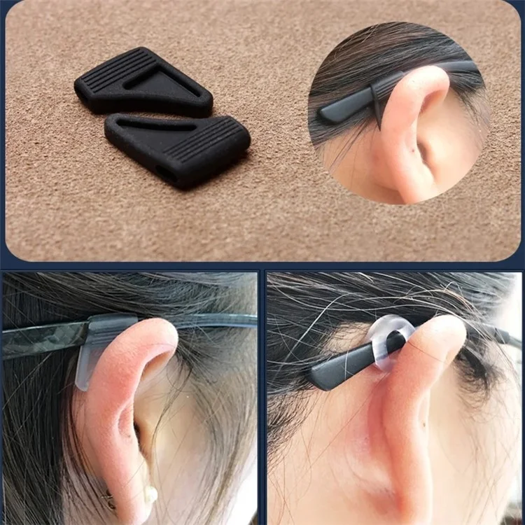25 Pairs Eyeglass Retainer Eyeglass Grips Silicone Anti-Slip Eyeglass Holder for Sports Running - Style A / White