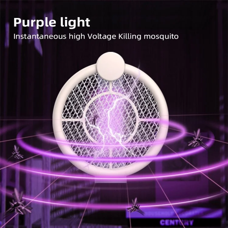 16002 Bug Zapper Racket Mosquito Killer Lamp Home Home Silent USB Ricaricabile A Mosca Ricaricabile (certificato CE)