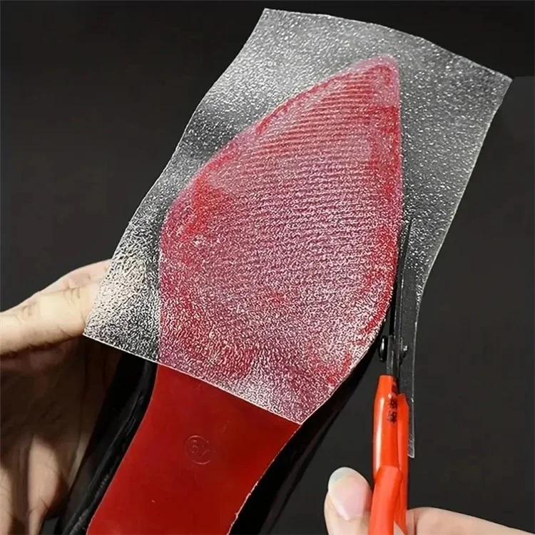 Protector de suela de zapatos de 10x50 cm Antideslizante Agarre en el suelo Cinta autoadhesiva para tacones altos - Transparente