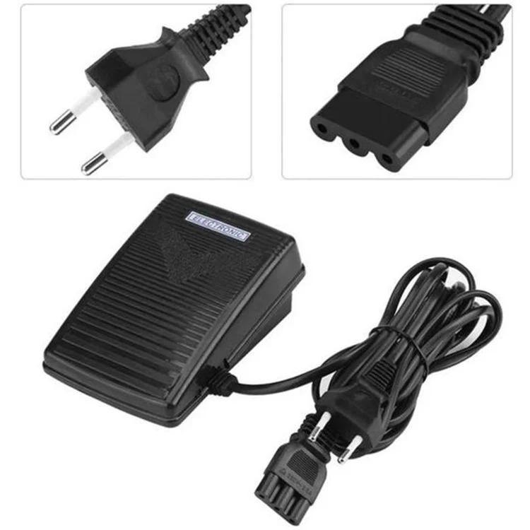 Sewing Machine Speed Controller Plastic Foot Control Pedal with EU Plug Power Cord