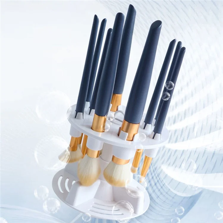 Nettoyeur de pinceaux de maquillage électrique avec couvercle anti-éclaboussures et fonction de nettoyage à l'ozone
