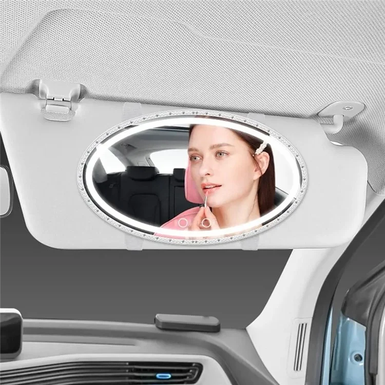 JX2616 Car Sun Visor LED Vanity Mirror Touch Control Makeup Mirror for Truck SUV