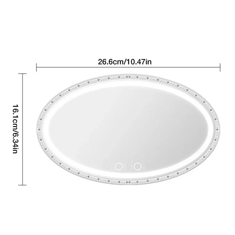 JX2616 Car Sun Visor LED Vanity Mirror Touch Control Makeup Mirror for Truck SUV