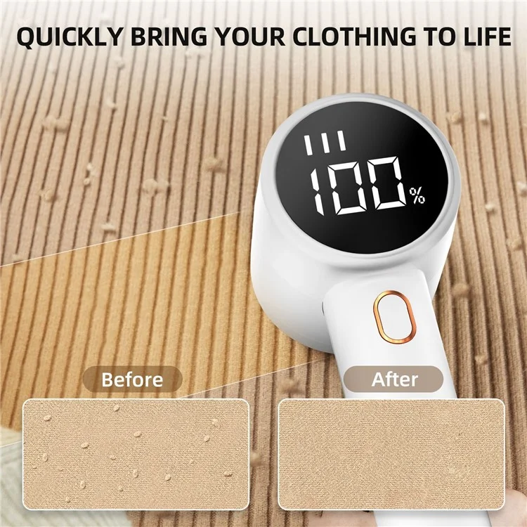 Q20 3-vitesses Rechargeable Épilateur à Tissu Électrique Avec Affichage LED - Noir