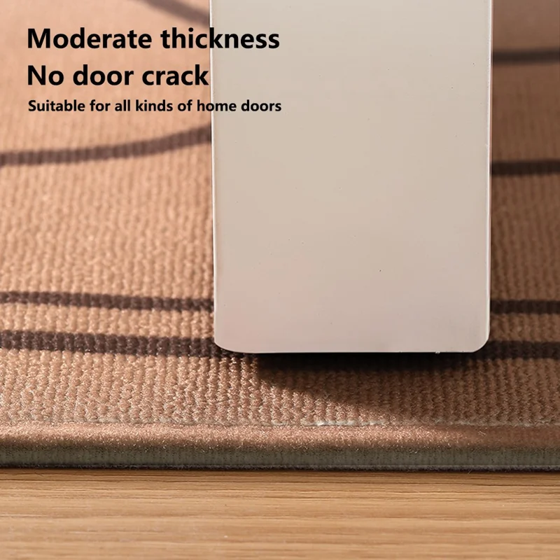50x80cm Non-Slip Doormat Dustproof Carpet Water Absorbent Square Entryway Rug - Khaki