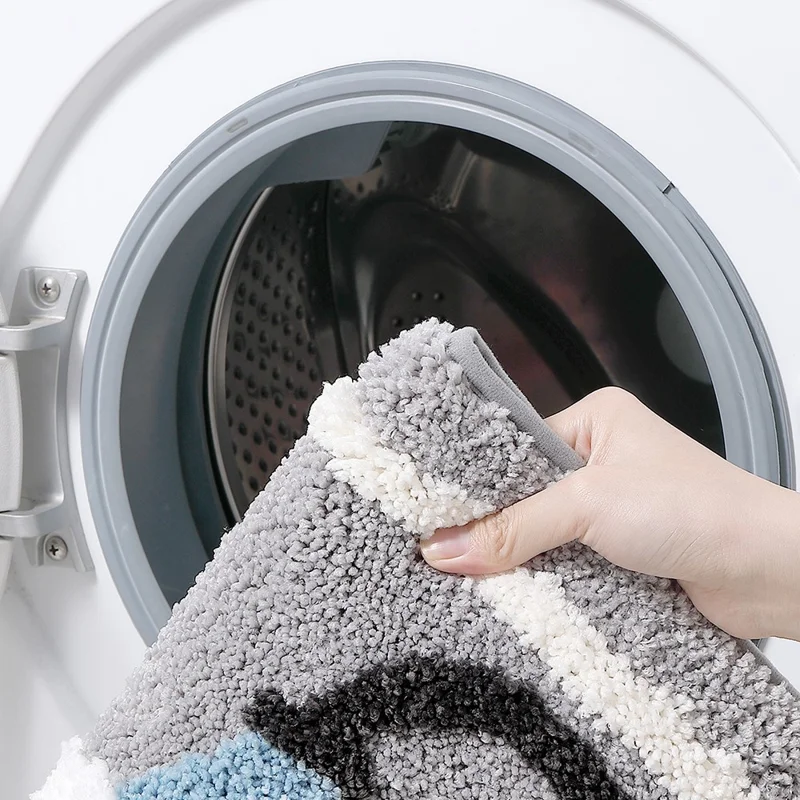 40x60cm Bath Mat Modern Bathroom Carpet Non-Slip Water Absorbent Shower Rug - Bubble Bath